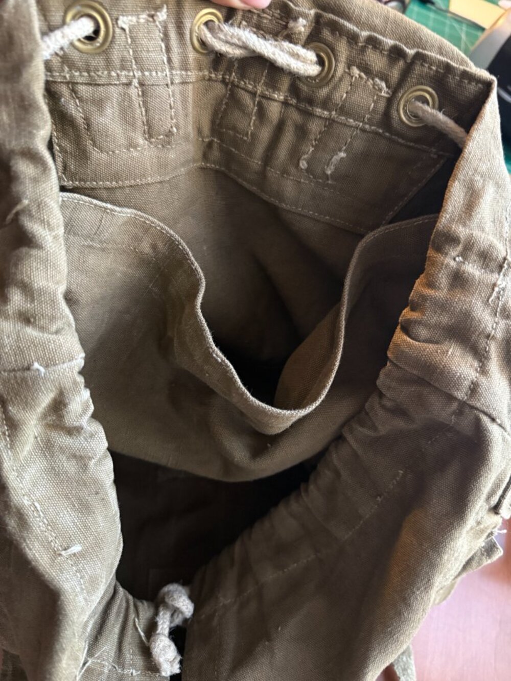 Vintage Canvas Military Rucksack Backpack - Picture 5 of 9